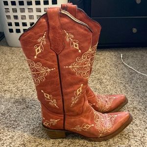 Red cowboy boots